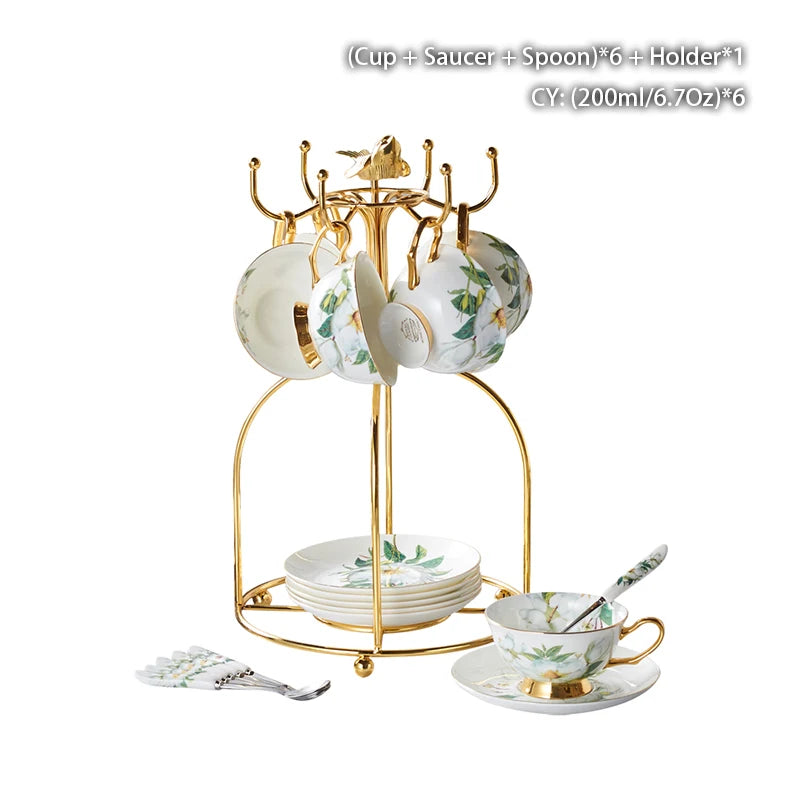 Camellia Bone China Coffee Set