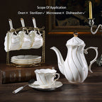 Gold Inlay Bone China Coffee Set