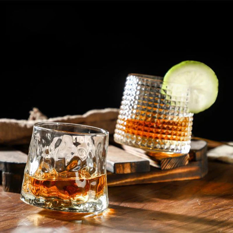 Diamond-Cut Whiskey Glass – 300 ml