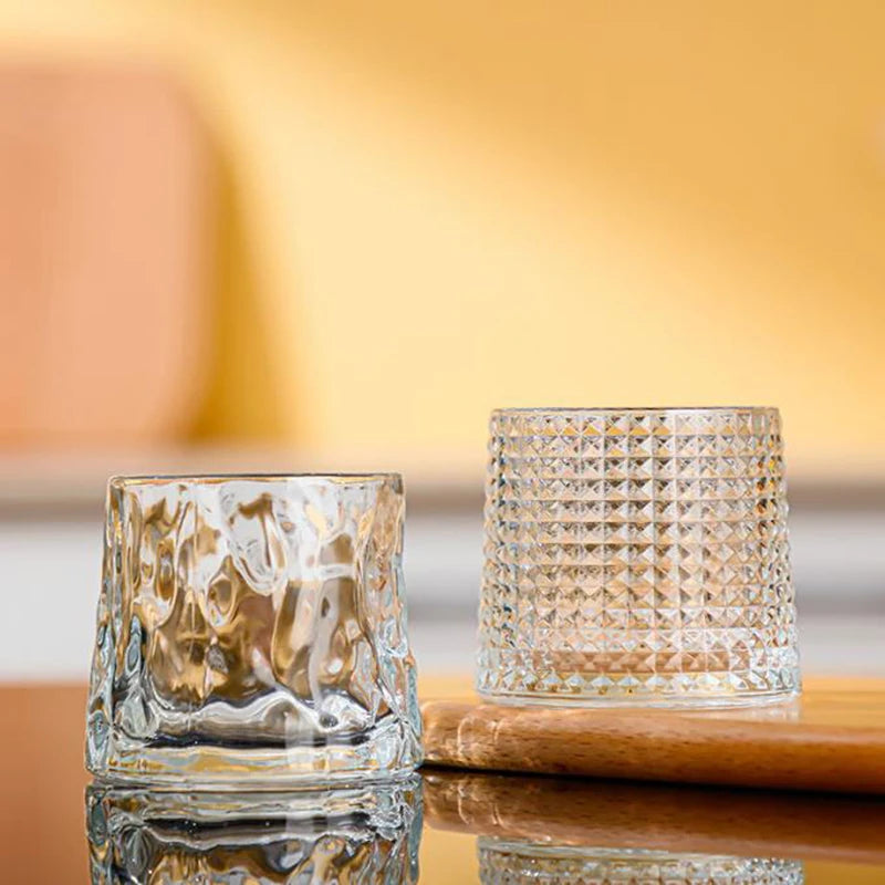 Diamond-Cut Whiskey Glass – 300 ml