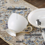 Grace White & Gold Bone China Coffee Set