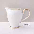Grace White & Gold Bone China Coffee Set