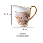 Pink Bird Bone China Coffee Set