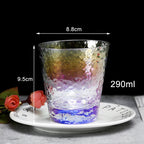 Rainbow Hammered Glass Mug