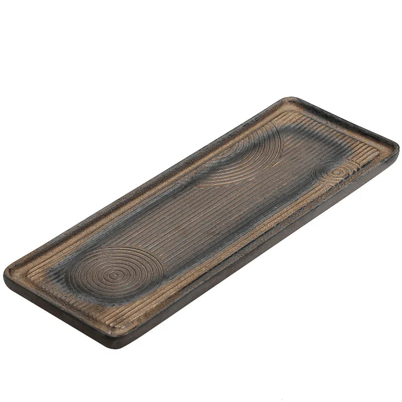 Handmade Coarse Pottery Tea Tray