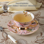 Pink Bird Bone China Coffee Set