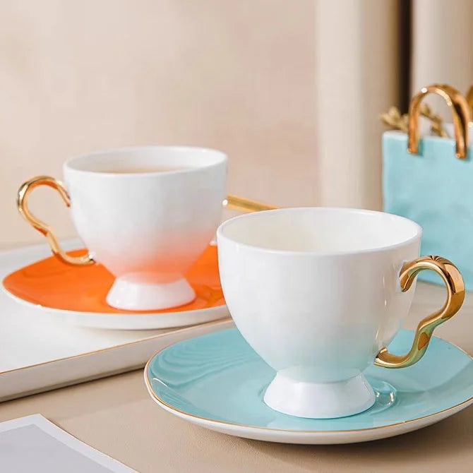Bone China Coffee Cup & Saucer Set – 150 ml