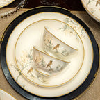 Birds & Blossoms Bone Porcelain Dinner Set – 60 Pieces