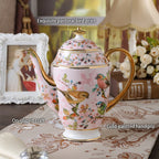 Pink Bird Bone China Coffee Set