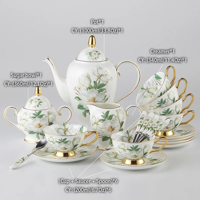 Camellia Bone China Coffee Set