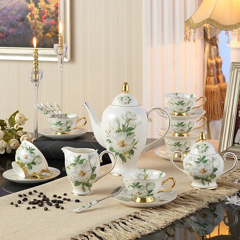 Camellia Bone China Coffee Set