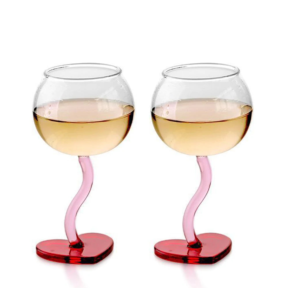 Heart-Shaped Wine Goblet