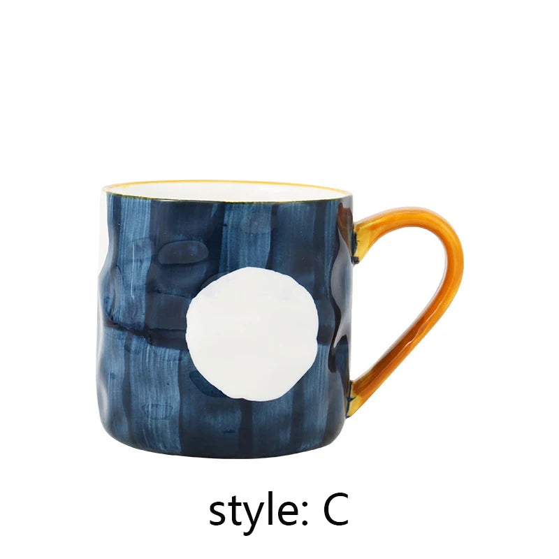 Japanese-Style Ceramic Mug with Spoon – 400 ml