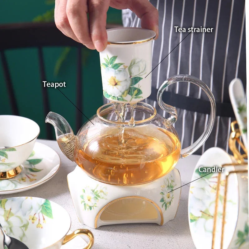 Camellia Bone China Tea Set
