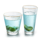 Gold-Edge Glass Cup – 300 / 330 ml