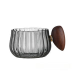 Heat-Resistant Glass Mug with Wooden Handle