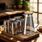 Heat-Resistant Glass Pitcher & Cup Set