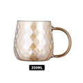 Amber Diamond-Texture Glass Teapot
