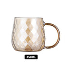 Amber Diamond-Texture Glass Teapot