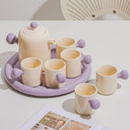 Ceramic Water Pitcher & Cup Set