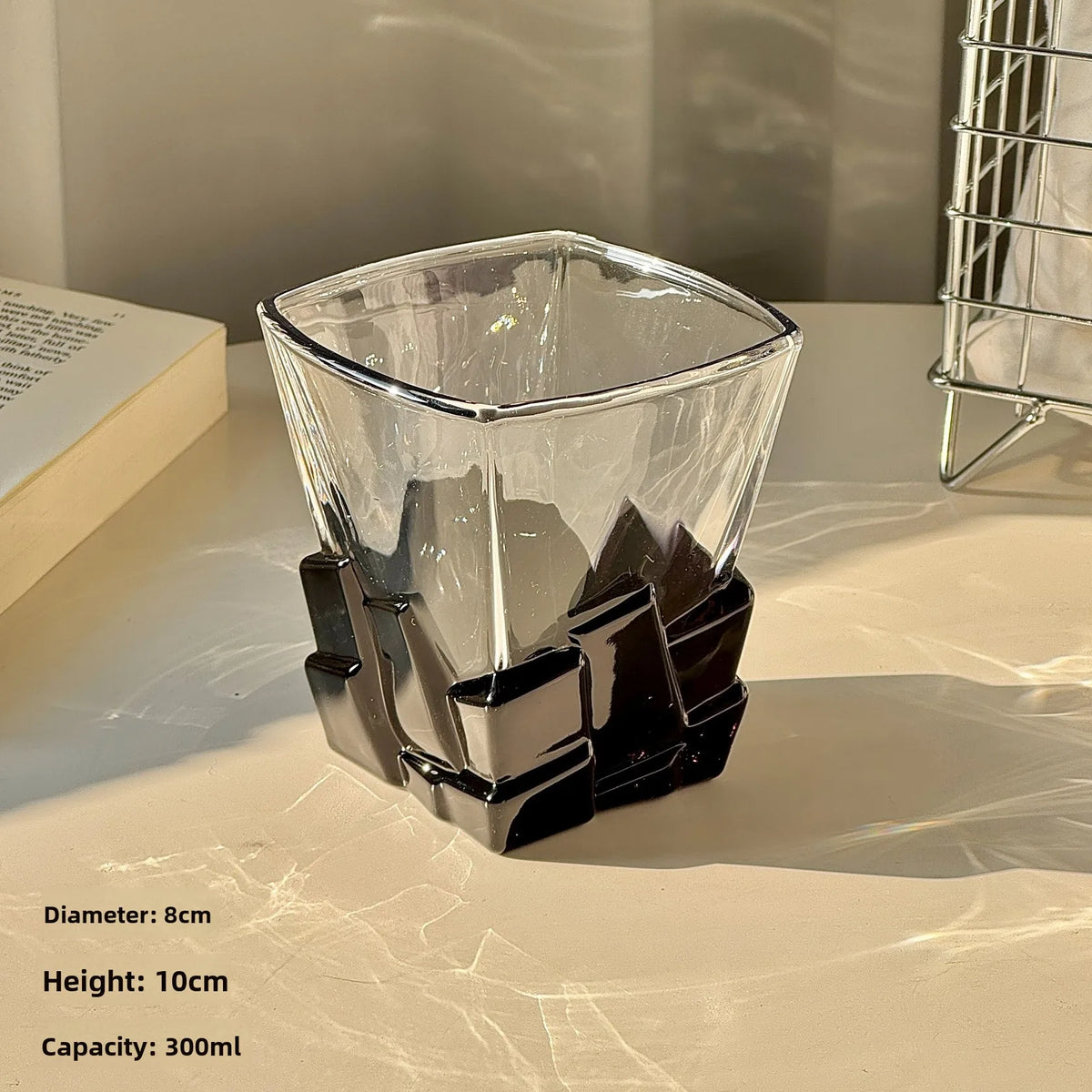 Gem Ice-Cube Glass Cup
