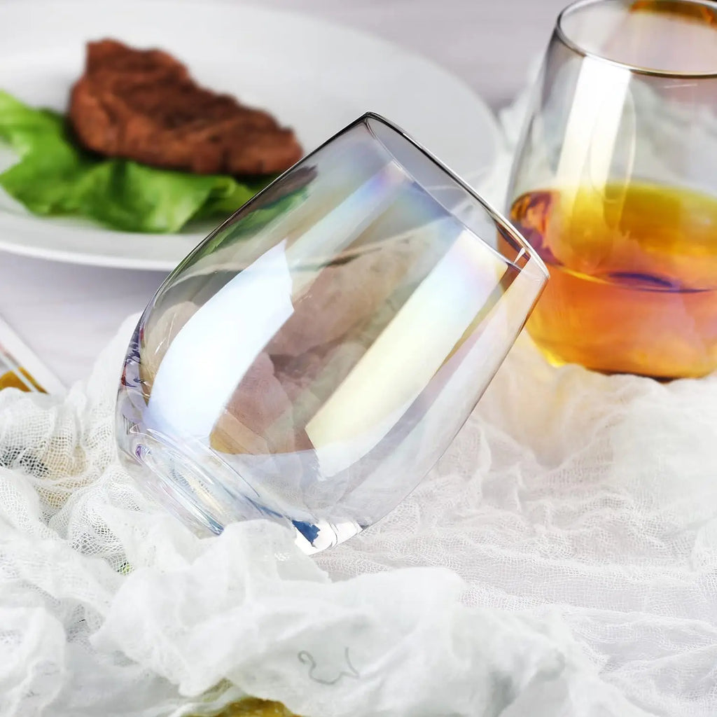 Iridescent Rainbow Wine Glasses – Set of 2 or 4