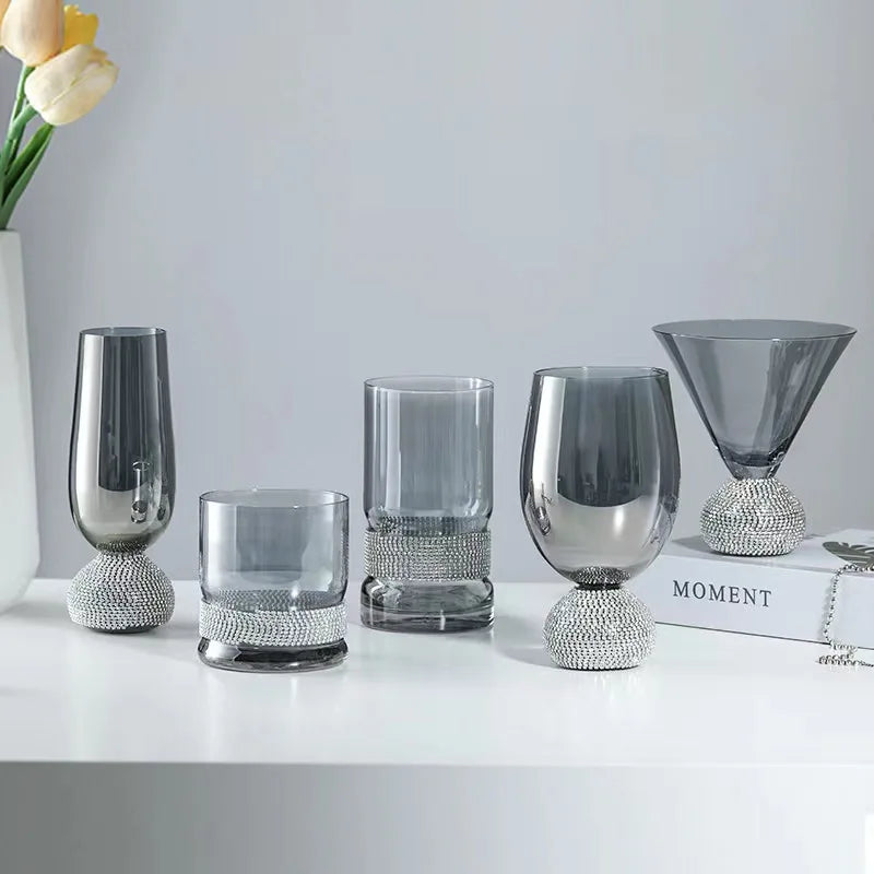 Diamond-Base Glass Cups