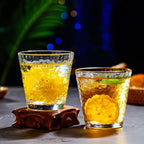 Gold-Edge Glass Cup – 300 / 330 ml