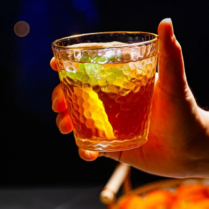 Gold-Edge Glass Cup – 300 / 330 ml