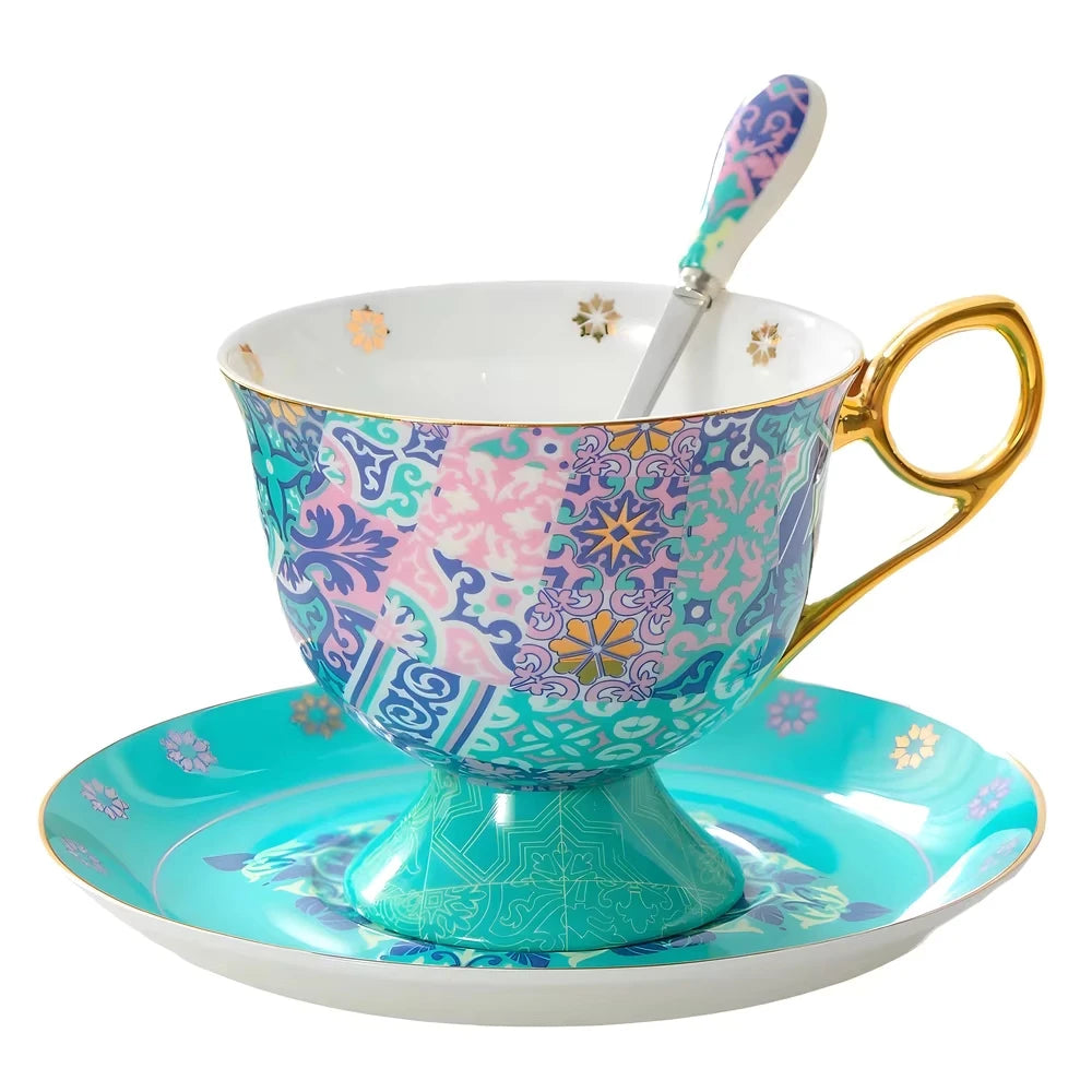 Vintage Bone China Cup & Saucer Gift Set