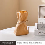 Decorative desktop home ceramic vases and glass flower vases, hydrophilic money bag shaped vases, flower living room decoration
