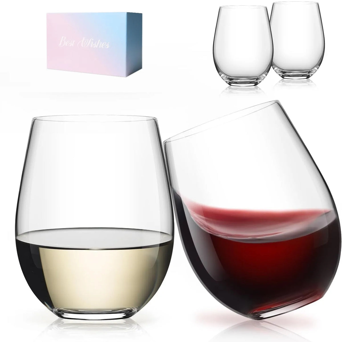 Iridescent Rainbow Wine Glasses – Set of 2 or 4