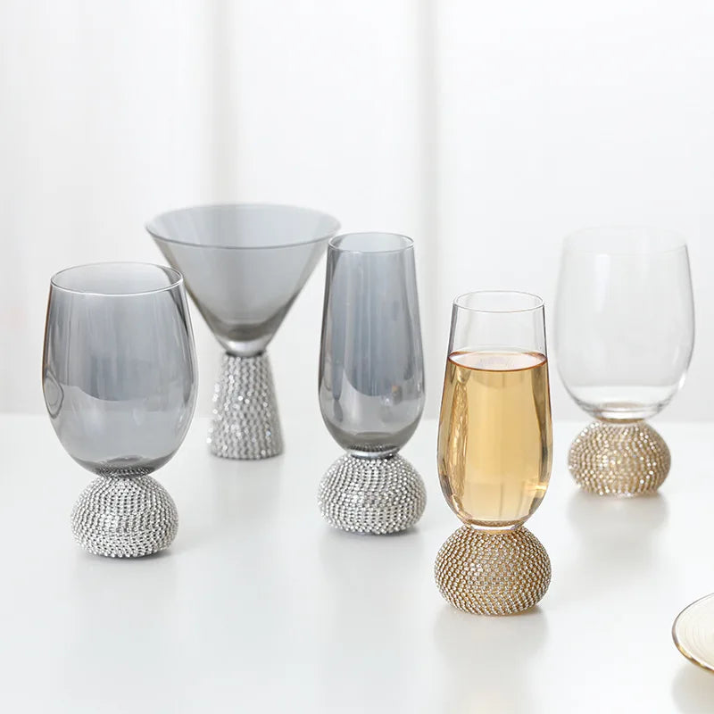 Diamond-Base Glass Cups