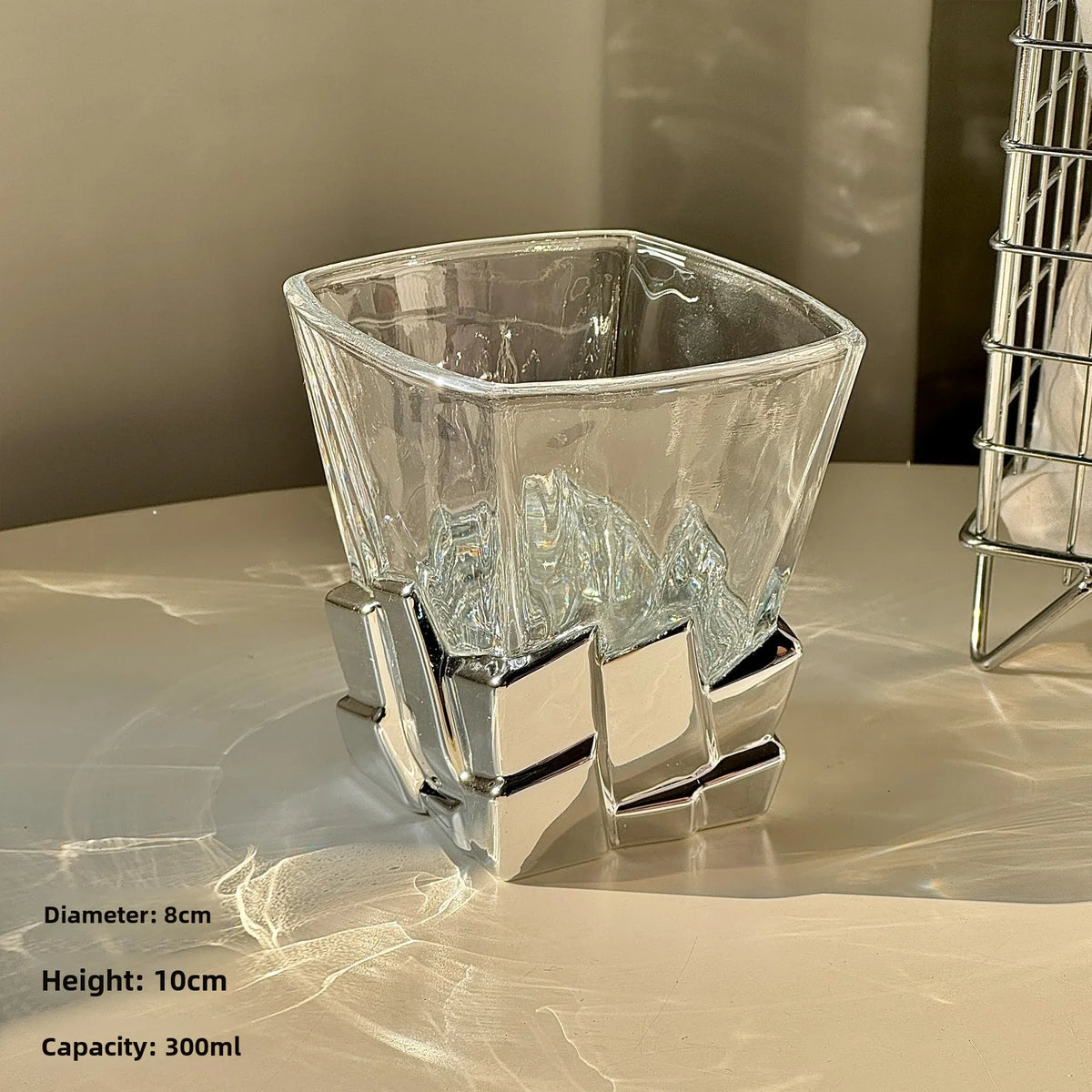 Gem Ice-Cube Glass Cup