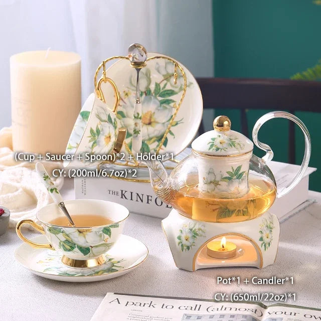 Camellia Bone China Tea Set