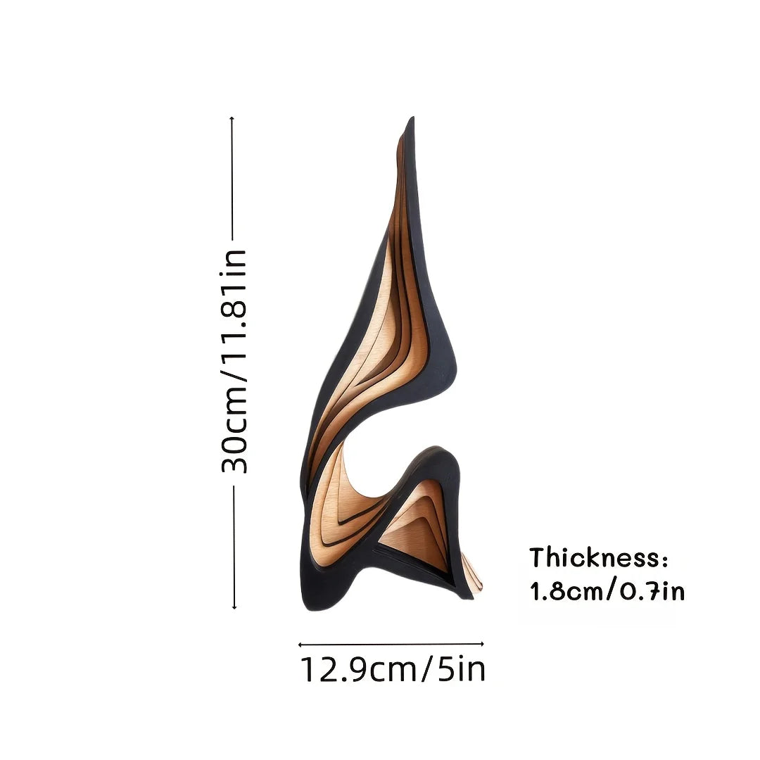 Abstract wooden sculpture – lifestyle view