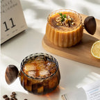Heat-Resistant Glass Mug with Wooden Handle
