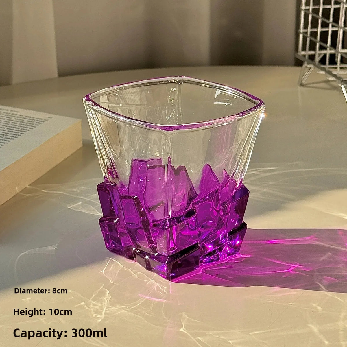 Gem Ice-Cube Glass Cup