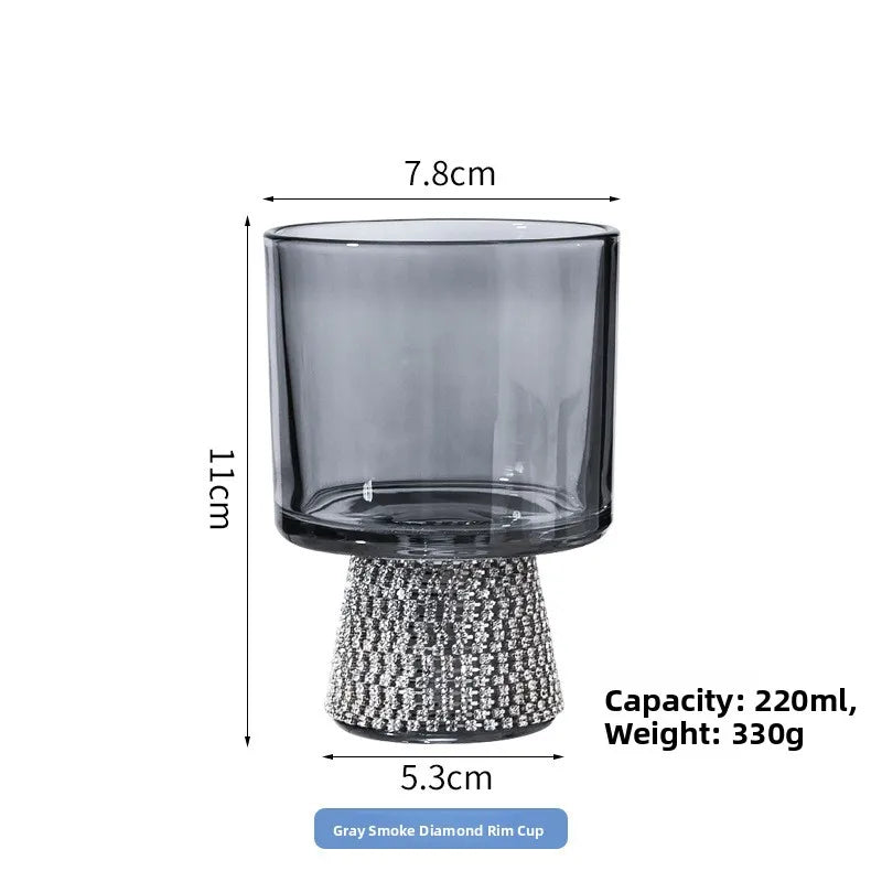 Diamond-Base Glass Cups