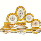 Floral Enamel Porcelain Dinner Set