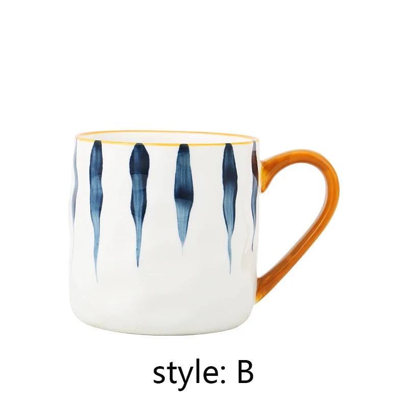 Japanese-Style Ceramic Mug with Spoon – 400 ml