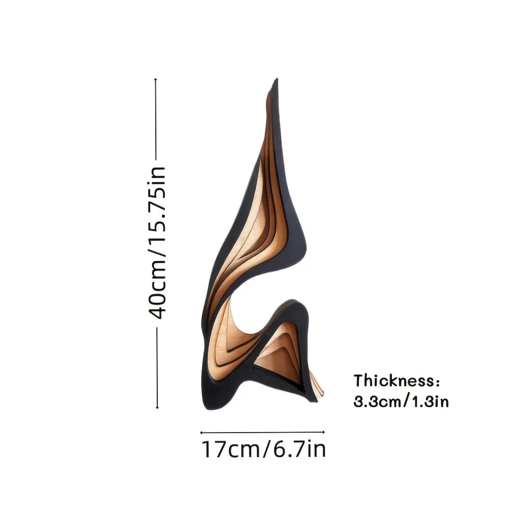 Abstract wooden sculpture – size comparison 30cm and 40cm