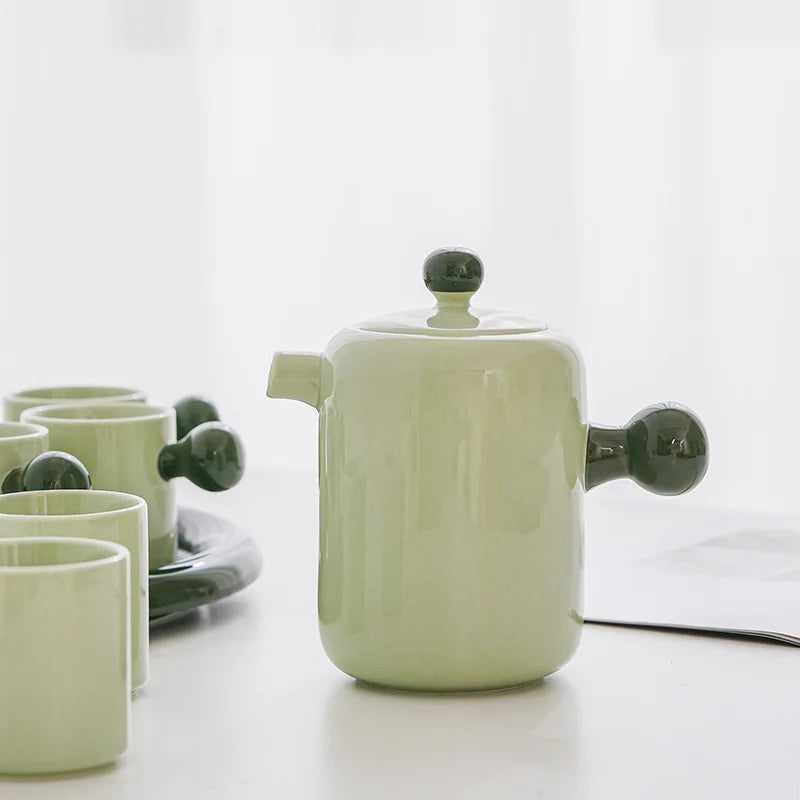 Ceramic Water Pitcher & Cup Set