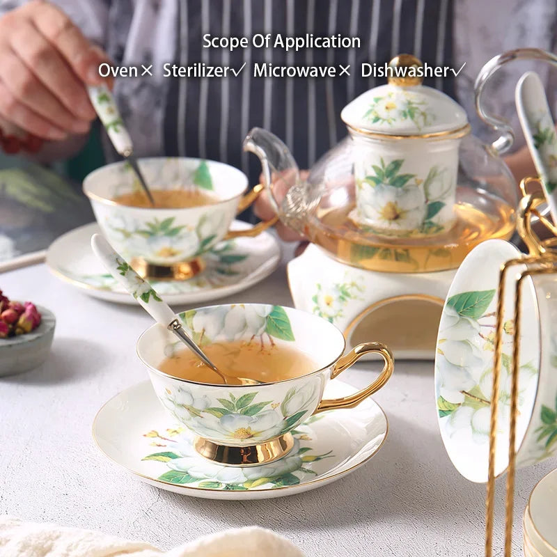 Camellia Bone China Tea Set