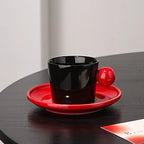 Cream Ceramic Water Set with Beaded Cup