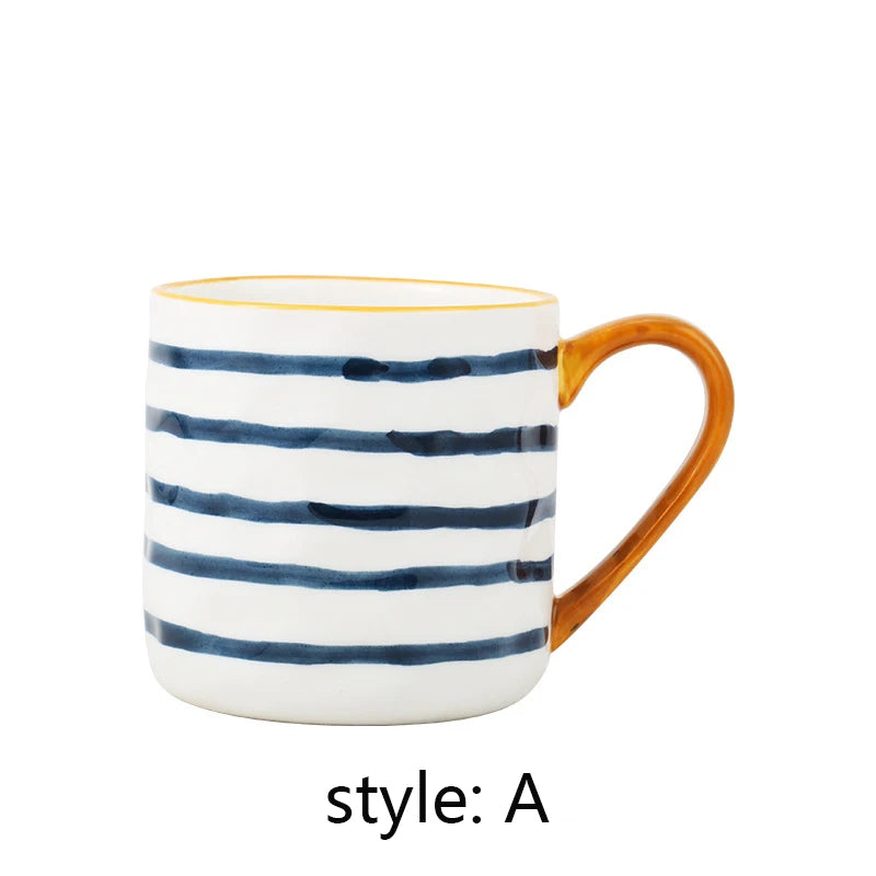 Japanese-Style Ceramic Mug with Spoon – 400 ml