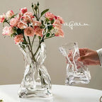 Decorative desktop home ceramic vases and glass flower vases, hydrophilic money bag shaped vases, flower living room decoration