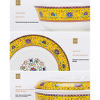 Floral Enamel Porcelain Dinner Set