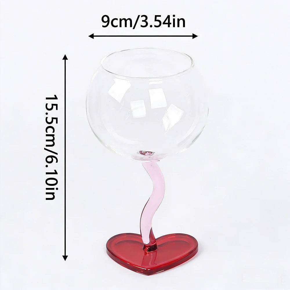 Heart-Shaped Wine Goblet